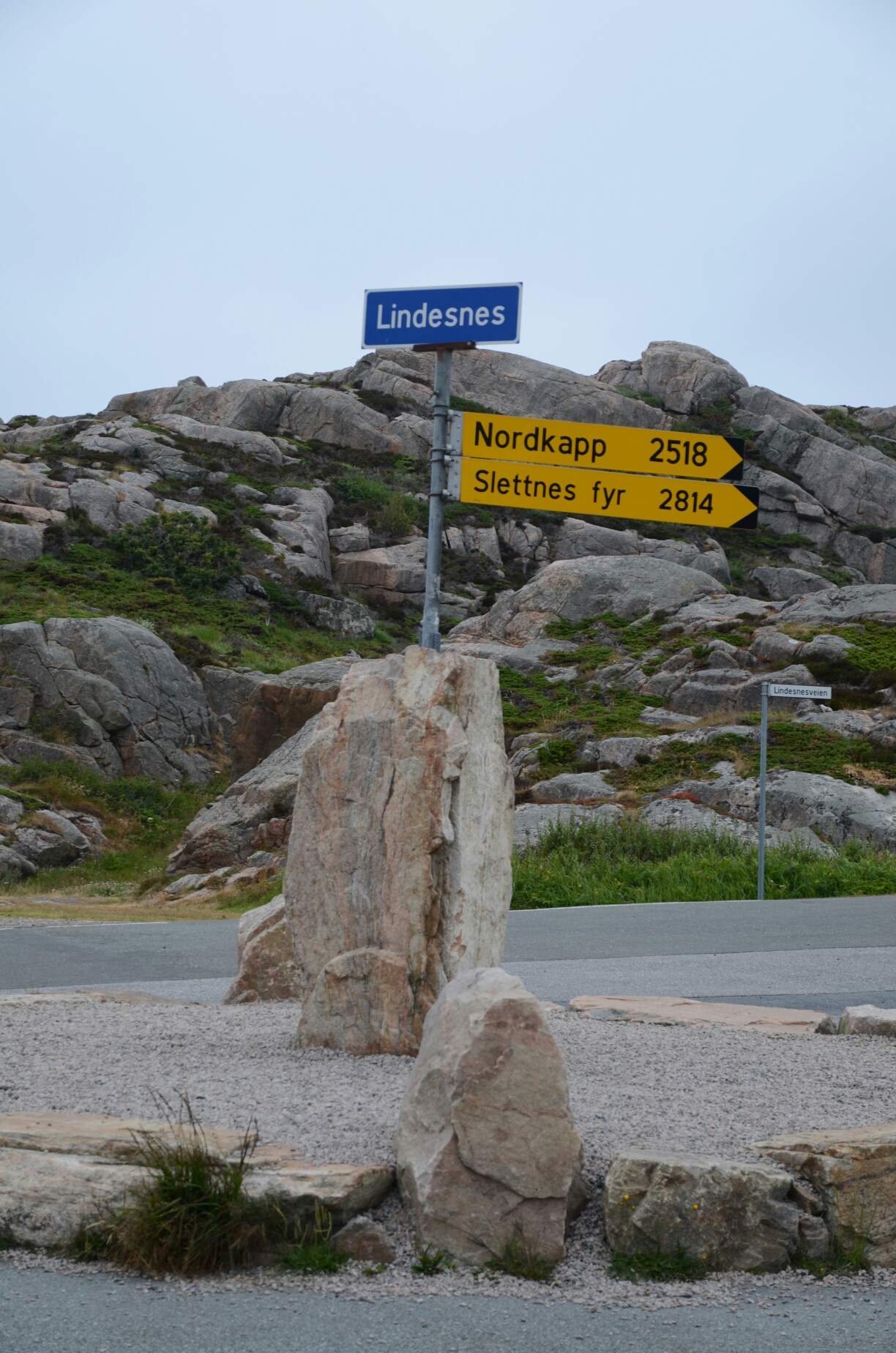 Wegweiser beim Leuchtturm von Lindesnes Wegweiser beim Leuchtturm von Lindesnes