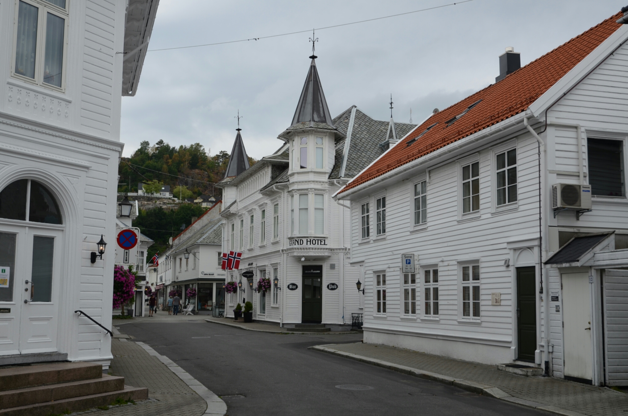 Weisse Häuser in Flekkefjord