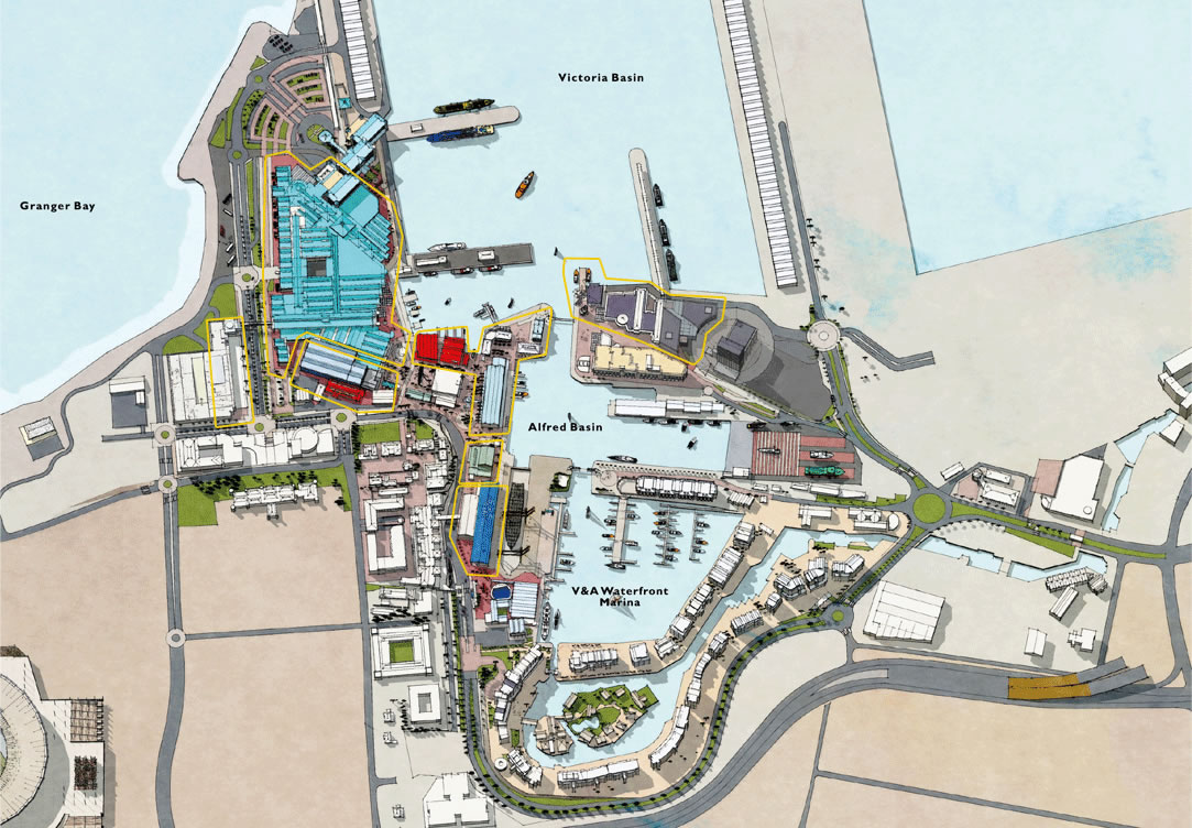 Karte von V&A Waterfront in Kapstadt