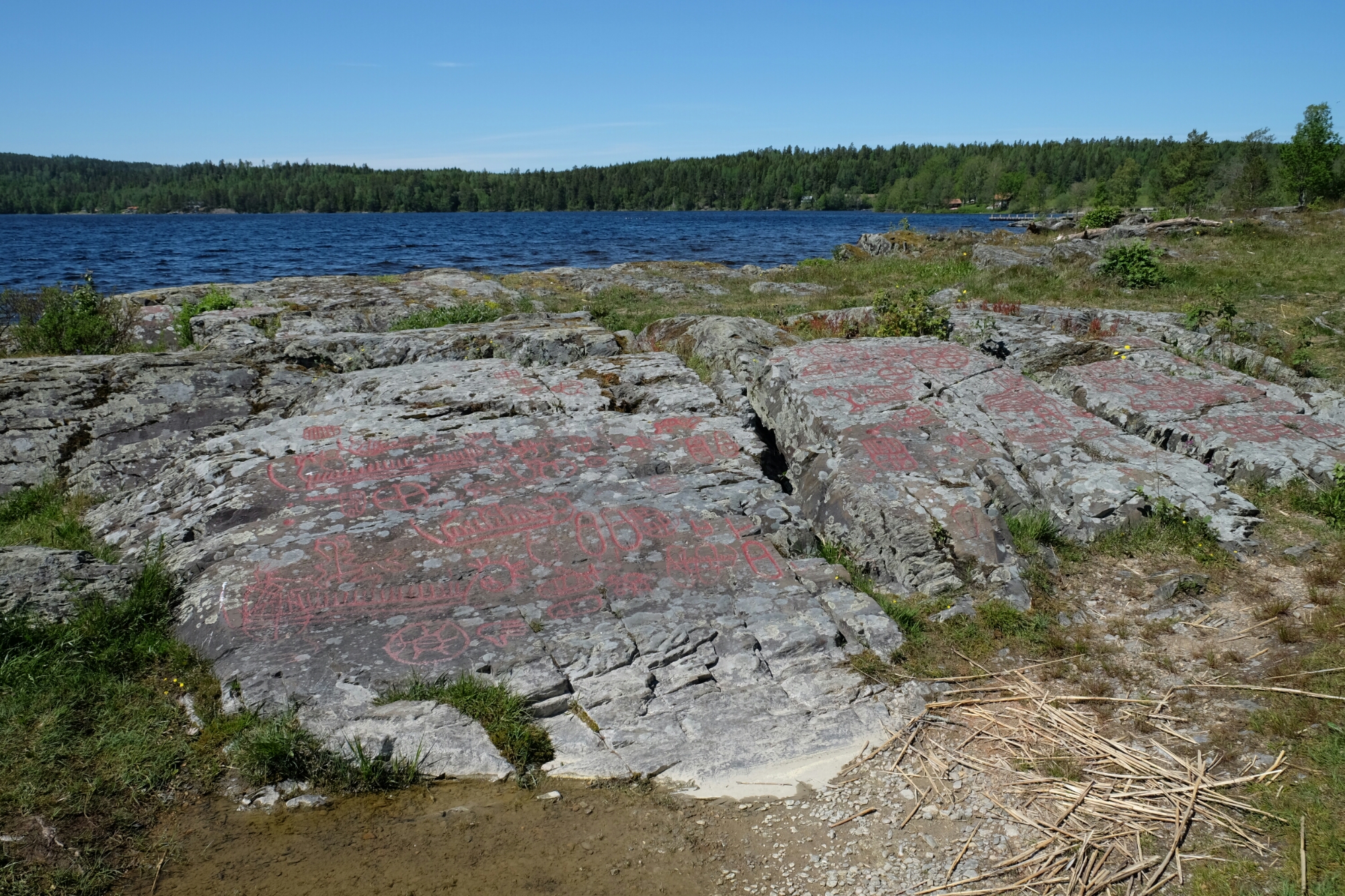 Felsritzungen bei Högsbyns am Råvarp (See) Felsritzungen bei Högsbyns am Råvarp (See)