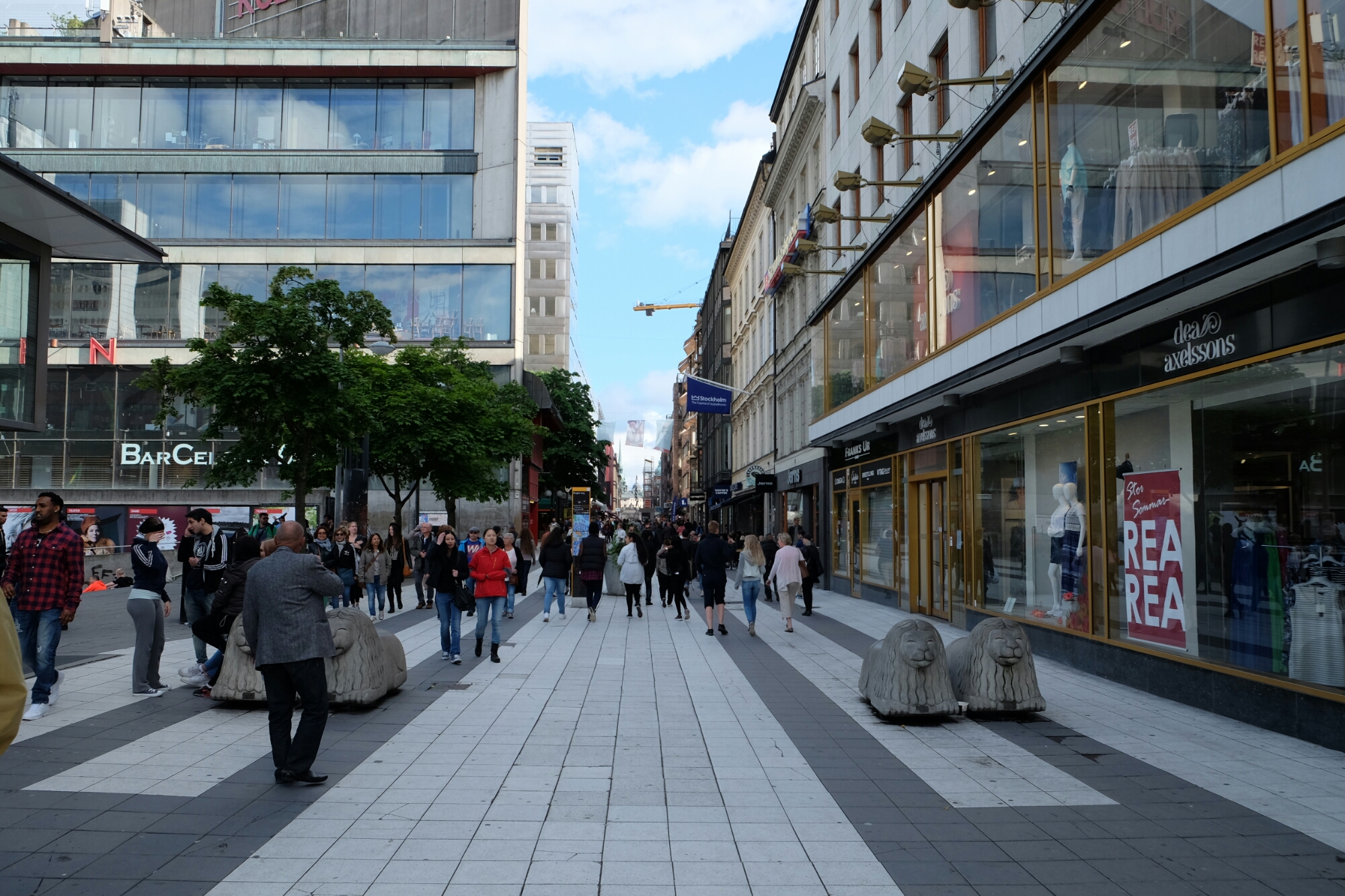 Einkaufsstrasse in Stockholm Einkaufsstrasse in Stockholm