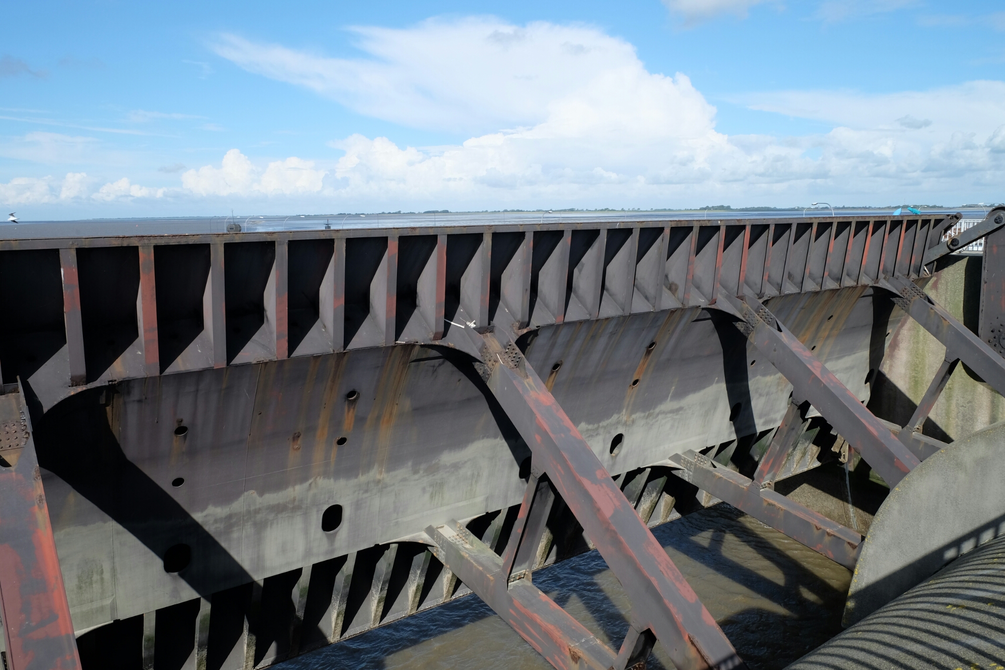 Teil des Eidersperrwerks Teil des Eidersperrwerks