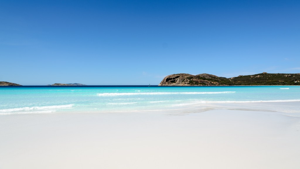 Knirschender Sand in Lucky Bay