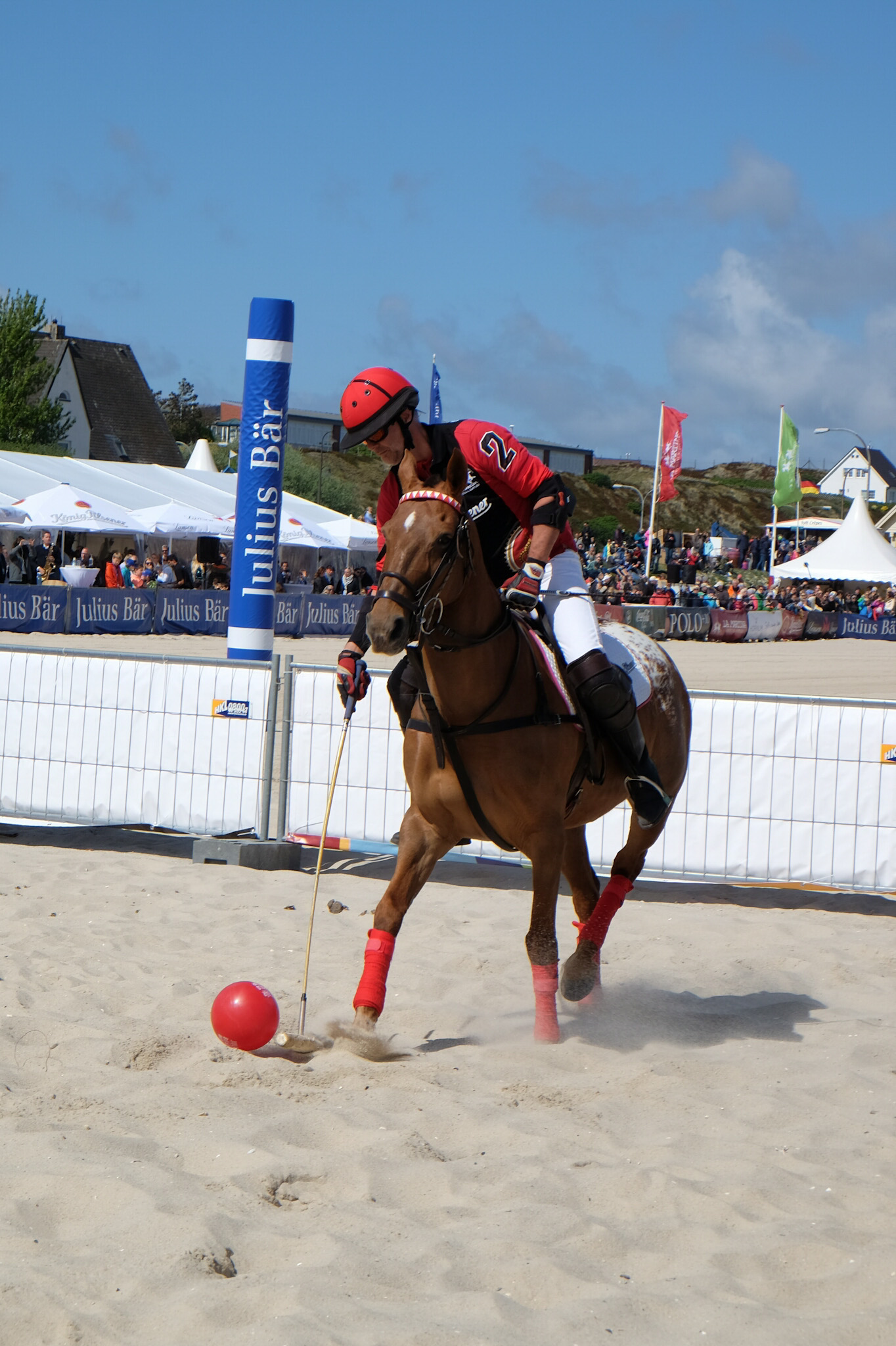 Einreiten beim Beach Polo in Hörnum