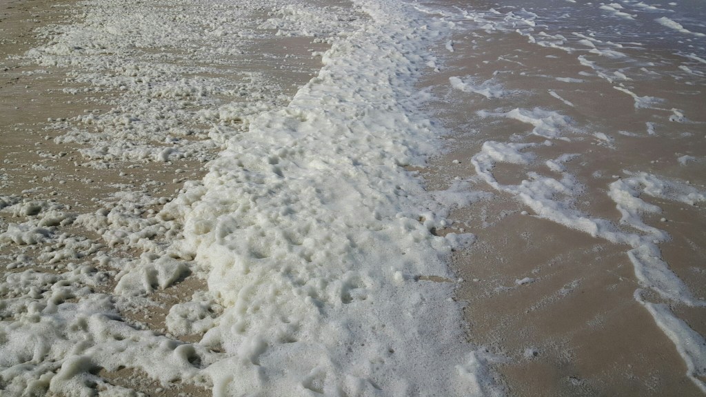 Eingeschäumt und sandgestrahlt