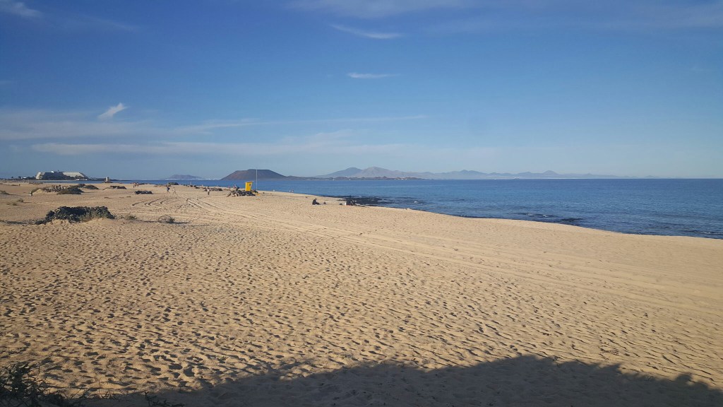 Dünenstrände von Corralejo im Abendlicht